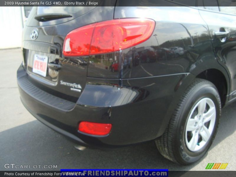 Ebony Black / Beige 2009 Hyundai Santa Fe GLS 4WD