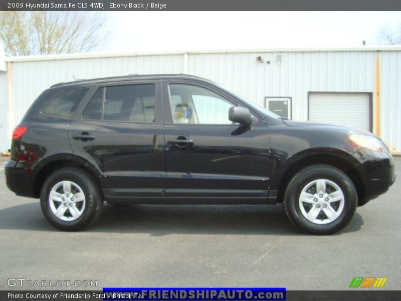 Ebony Black / Beige 2009 Hyundai Santa Fe GLS 4WD