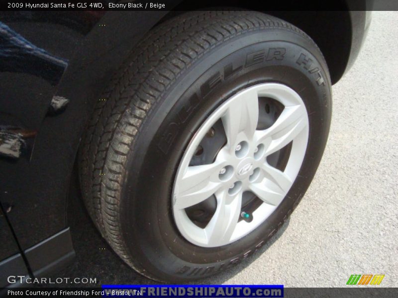 Ebony Black / Beige 2009 Hyundai Santa Fe GLS 4WD