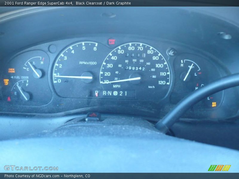 Black Clearcoat / Dark Graphite 2001 Ford Ranger Edge SuperCab 4x4