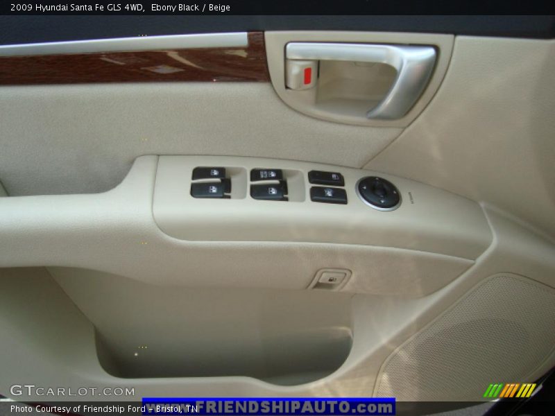 Ebony Black / Beige 2009 Hyundai Santa Fe GLS 4WD