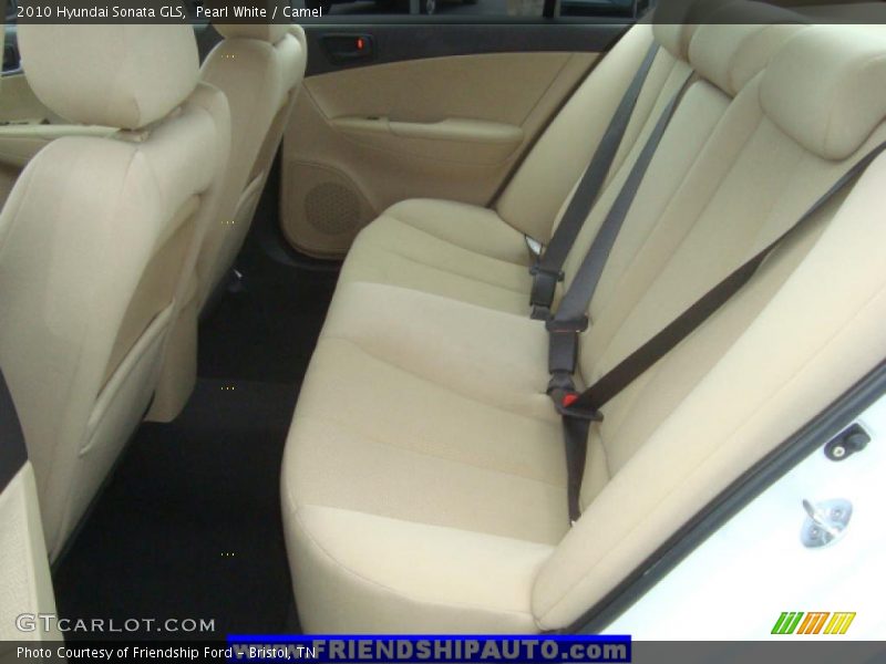 Pearl White / Camel 2010 Hyundai Sonata GLS