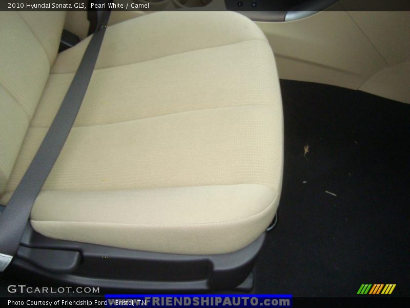 Pearl White / Camel 2010 Hyundai Sonata GLS