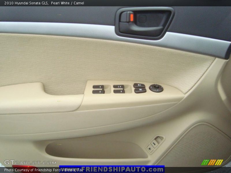 Pearl White / Camel 2010 Hyundai Sonata GLS