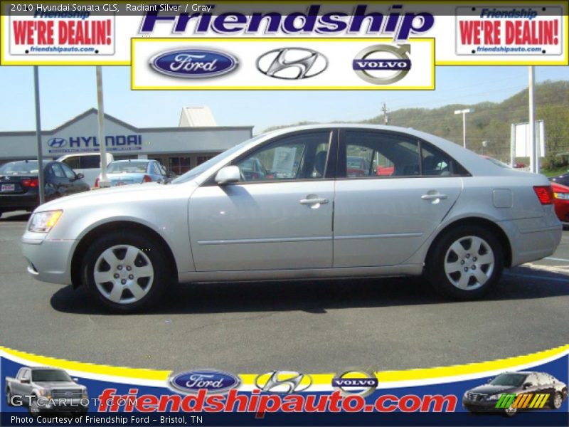 Radiant Silver / Gray 2010 Hyundai Sonata GLS