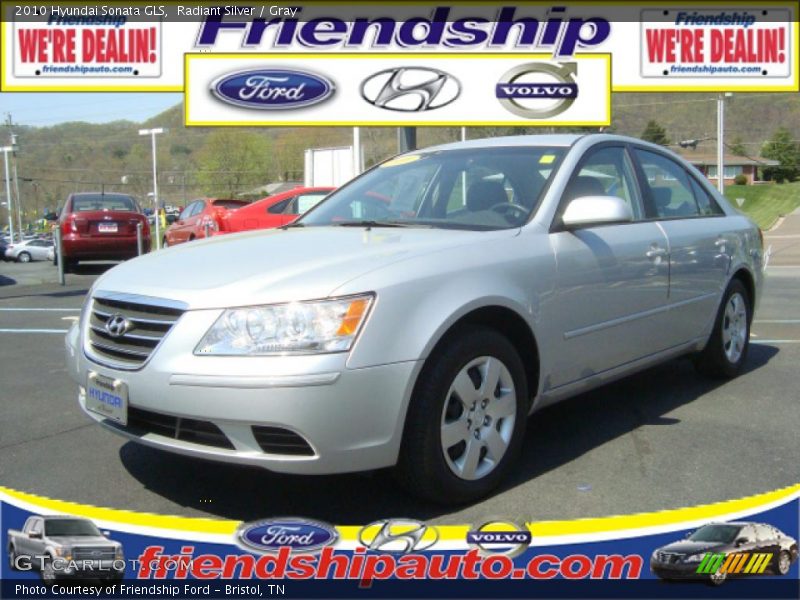 Radiant Silver / Gray 2010 Hyundai Sonata GLS