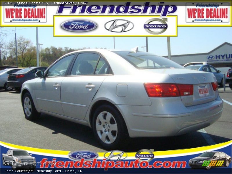 Radiant Silver / Gray 2010 Hyundai Sonata GLS