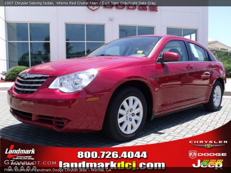Inferno Red Crystal Pearl / Dark Slate Gray/Light Slate Gray 2007 Chrysler Sebring Sedan