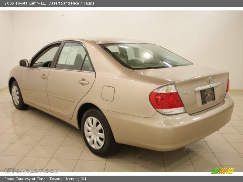 Desert Sand Mica / Taupe 2005 Toyota Camry LE