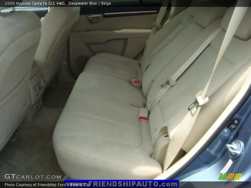 Deepwater Blue / Beige 2009 Hyundai Santa Fe GLS 4WD