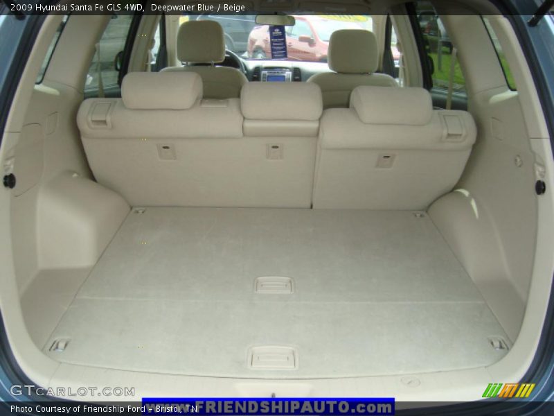 Deepwater Blue / Beige 2009 Hyundai Santa Fe GLS 4WD