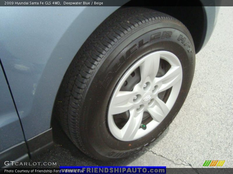 Deepwater Blue / Beige 2009 Hyundai Santa Fe GLS 4WD