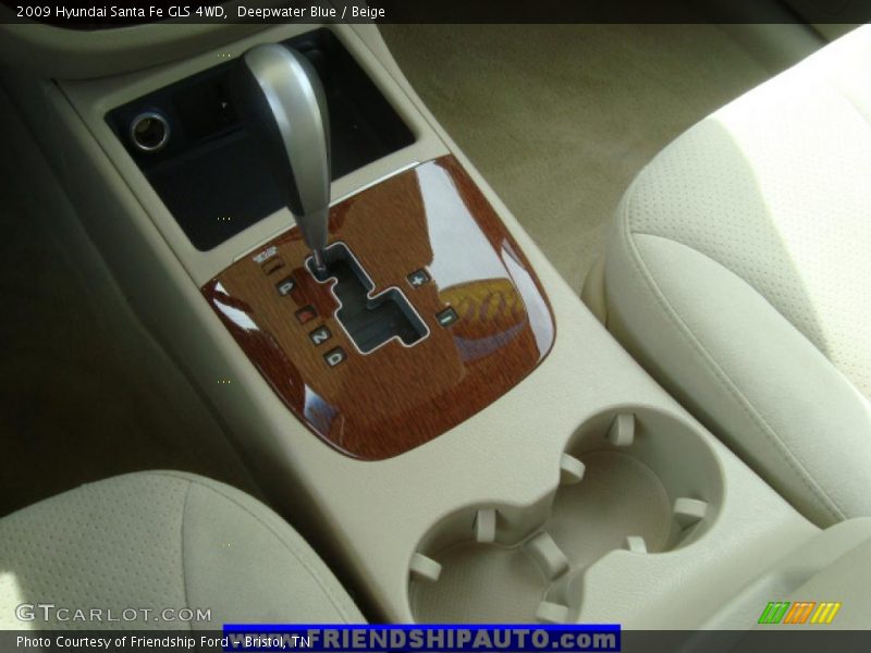 Deepwater Blue / Beige 2009 Hyundai Santa Fe GLS 4WD