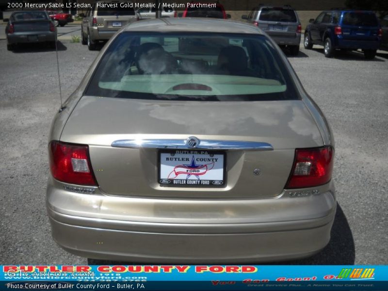 Harvest Gold Metallic / Medium Parchment 2000 Mercury Sable LS Sedan