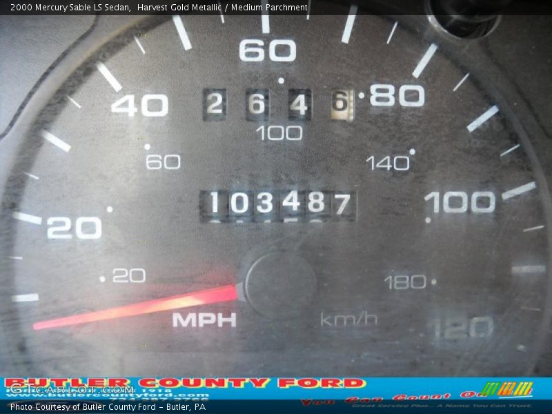 Harvest Gold Metallic / Medium Parchment 2000 Mercury Sable LS Sedan