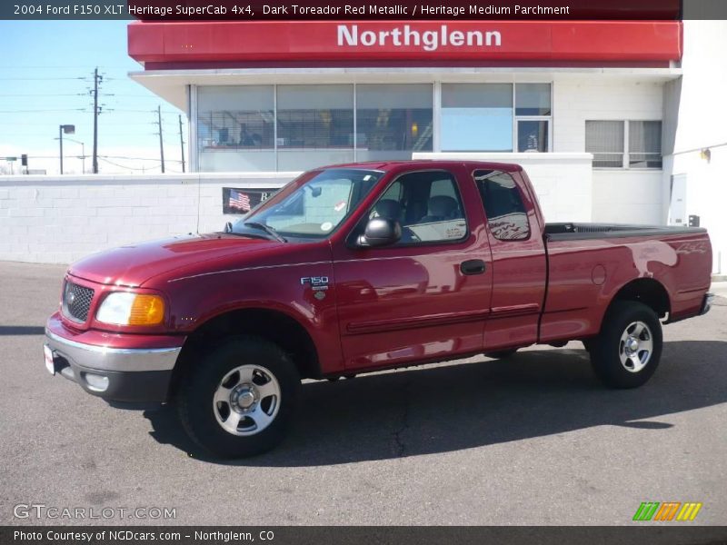 Dark Toreador Red Metallic / Heritage Medium Parchment 2004 Ford F150 XLT Heritage SuperCab 4x4