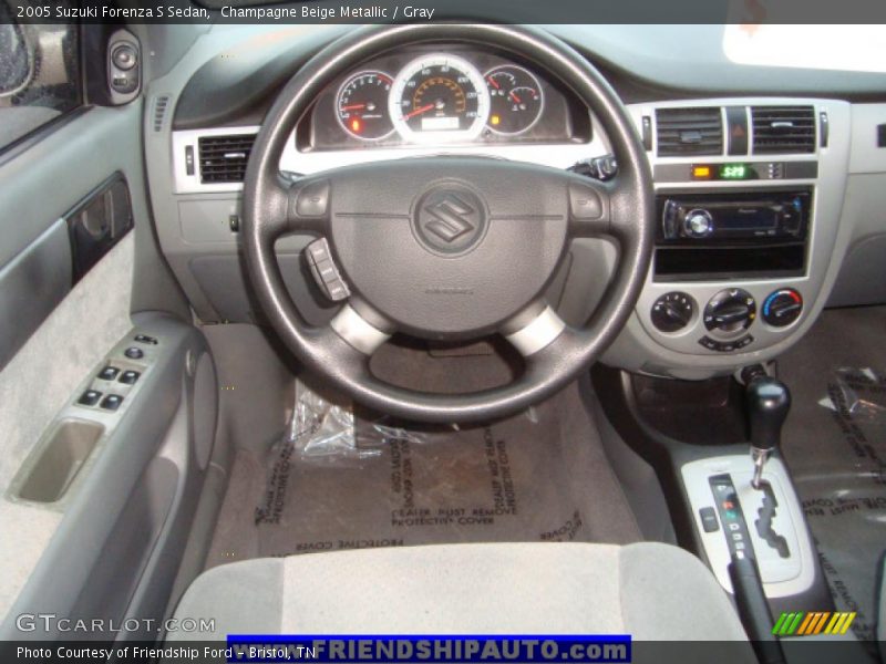 Champagne Beige Metallic / Gray 2005 Suzuki Forenza S Sedan