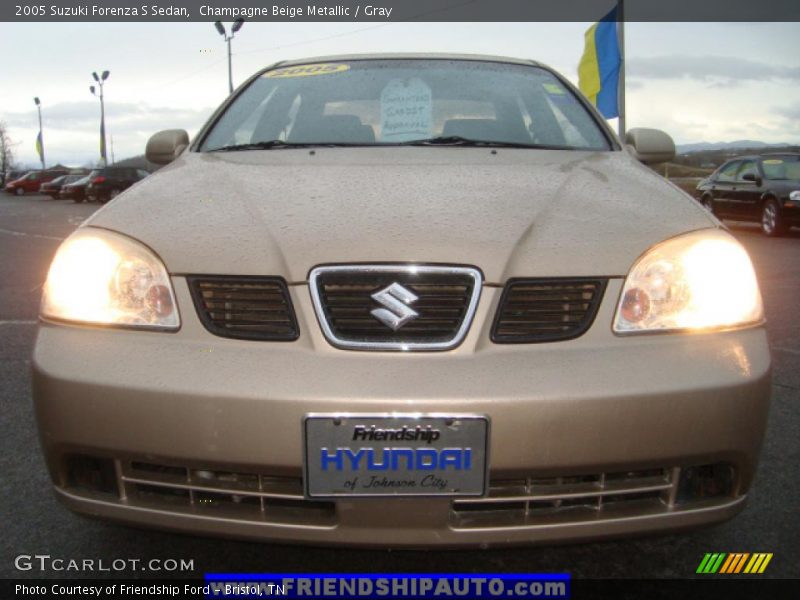Champagne Beige Metallic / Gray 2005 Suzuki Forenza S Sedan