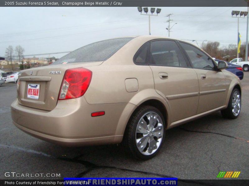 Champagne Beige Metallic / Gray 2005 Suzuki Forenza S Sedan