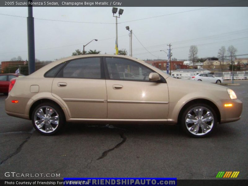 Champagne Beige Metallic / Gray 2005 Suzuki Forenza S Sedan