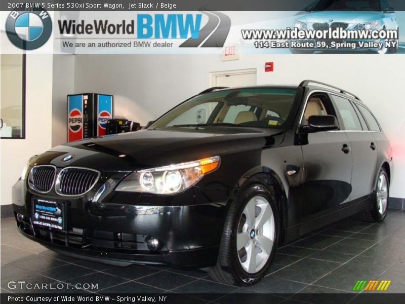 Jet Black / Beige 2007 BMW 5 Series 530xi Sport Wagon