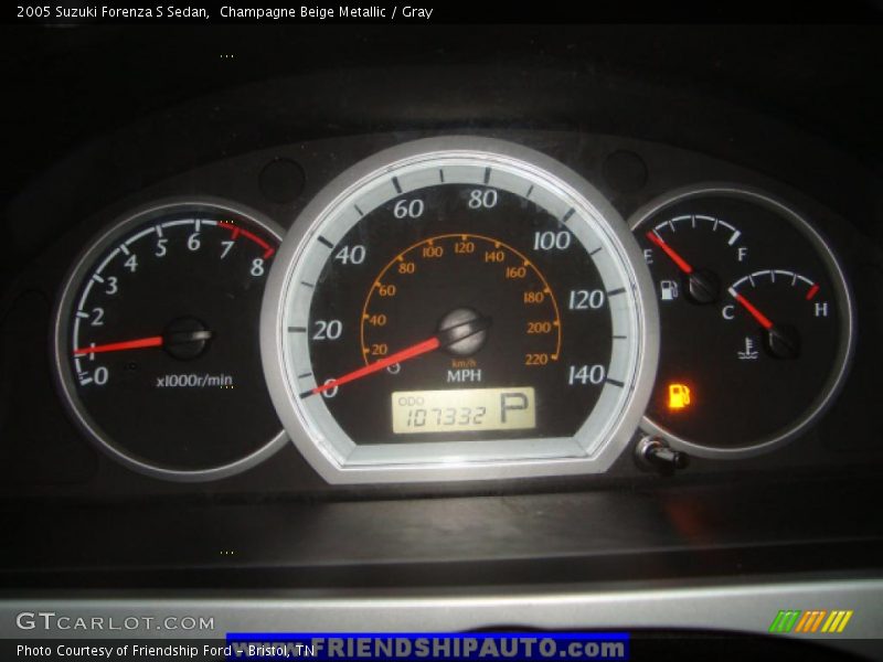 Champagne Beige Metallic / Gray 2005 Suzuki Forenza S Sedan