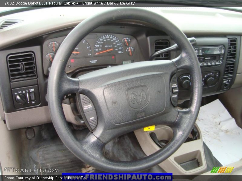 Bright White / Dark Slate Gray 2002 Dodge Dakota SLT Regular Cab 4x4