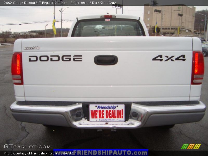 Bright White / Dark Slate Gray 2002 Dodge Dakota SLT Regular Cab 4x4