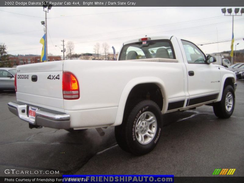 Bright White / Dark Slate Gray 2002 Dodge Dakota SLT Regular Cab 4x4