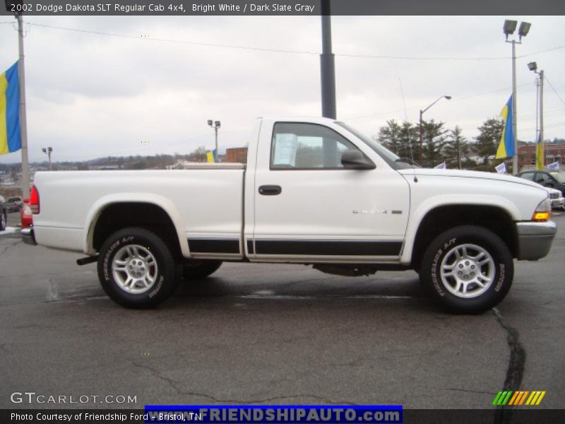 Bright White / Dark Slate Gray 2002 Dodge Dakota SLT Regular Cab 4x4