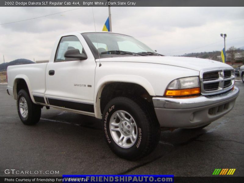 Bright White / Dark Slate Gray 2002 Dodge Dakota SLT Regular Cab 4x4