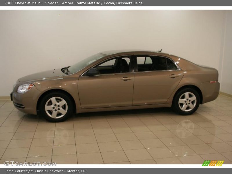 Amber Bronze Metallic / Cocoa/Cashmere Beige 2008 Chevrolet Malibu LS Sedan