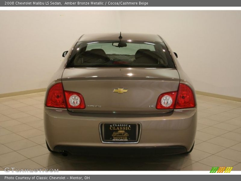 Amber Bronze Metallic / Cocoa/Cashmere Beige 2008 Chevrolet Malibu LS Sedan