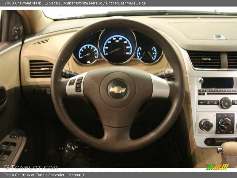 Amber Bronze Metallic / Cocoa/Cashmere Beige 2008 Chevrolet Malibu LS Sedan