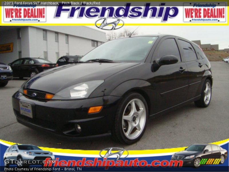 Pitch Black / Black/Red 2003 Ford Focus SVT Hatchback