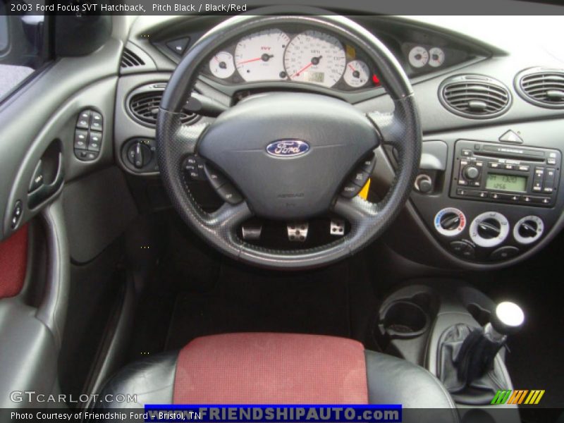 Pitch Black / Black/Red 2003 Ford Focus SVT Hatchback