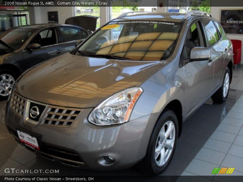 Gotham Gray Metallic / Gray 2008 Nissan Rogue SL AWD