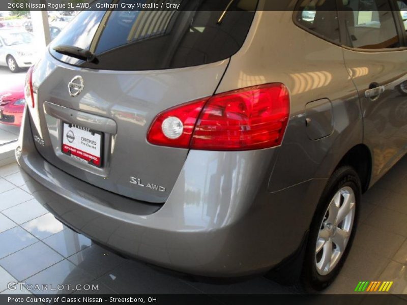 Gotham Gray Metallic / Gray 2008 Nissan Rogue SL AWD