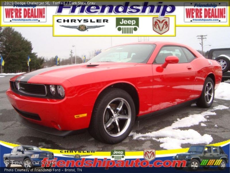 TorRed / Dark Slate Gray 2010 Dodge Challenger SE
