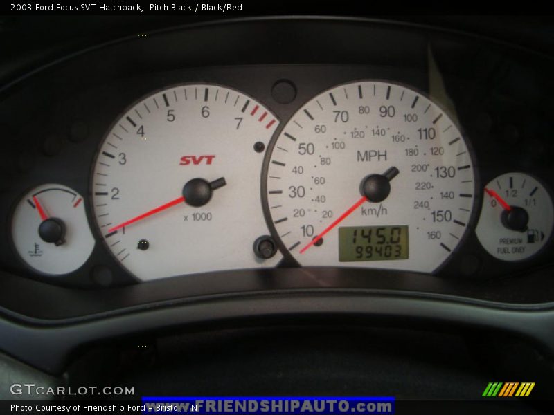 Pitch Black / Black/Red 2003 Ford Focus SVT Hatchback