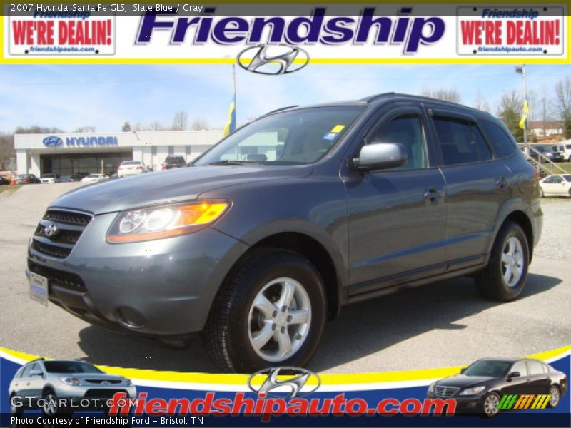 Slate Blue / Gray 2007 Hyundai Santa Fe GLS