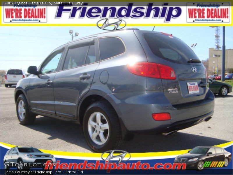 Slate Blue / Gray 2007 Hyundai Santa Fe GLS