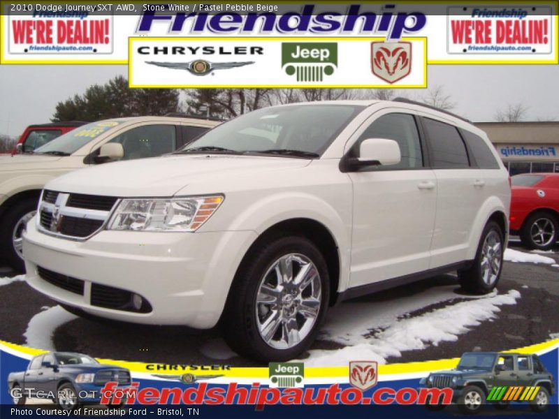 Stone White / Pastel Pebble Beige 2010 Dodge Journey SXT AWD