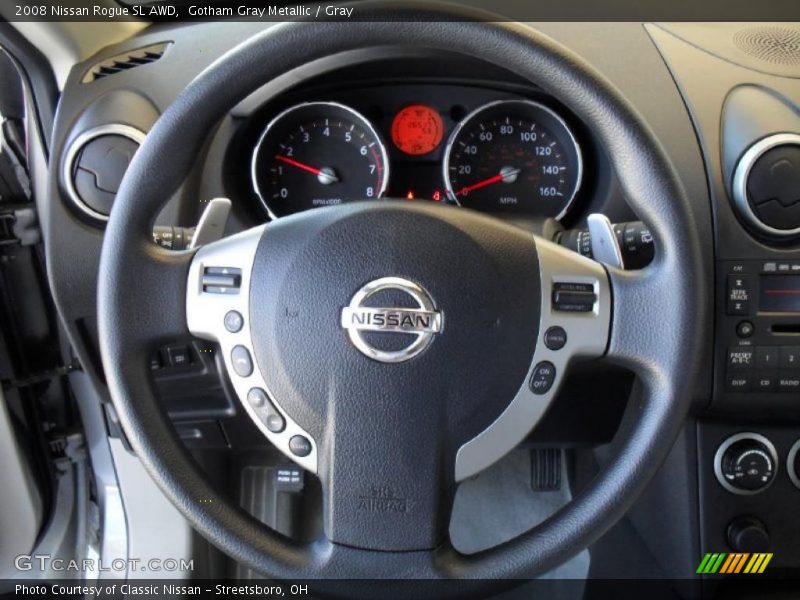 Gotham Gray Metallic / Gray 2008 Nissan Rogue SL AWD