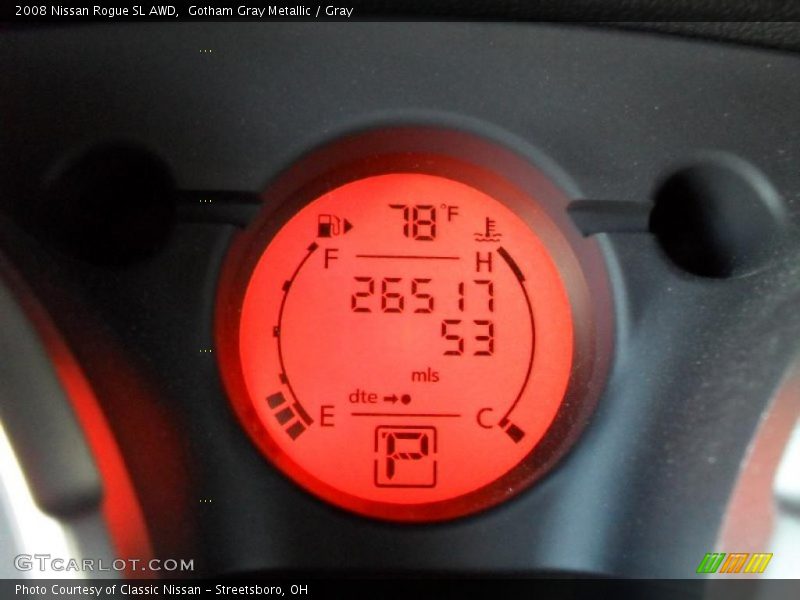 Gotham Gray Metallic / Gray 2008 Nissan Rogue SL AWD