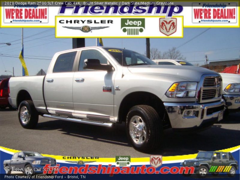 Bright Silver Metallic / Dark Slate/Medium Graystone 2010 Dodge Ram 2500 SLT Crew Cab 4x4