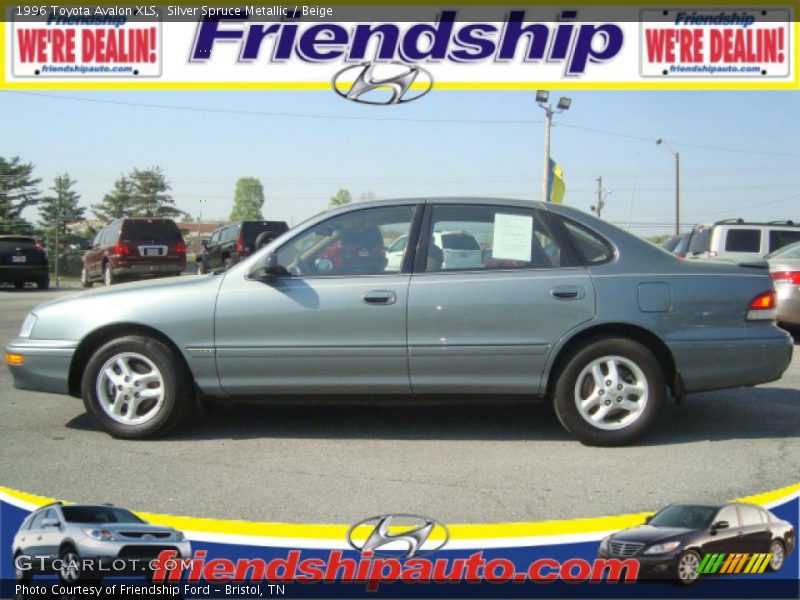 Silver Spruce Metallic / Beige 1996 Toyota Avalon XLS