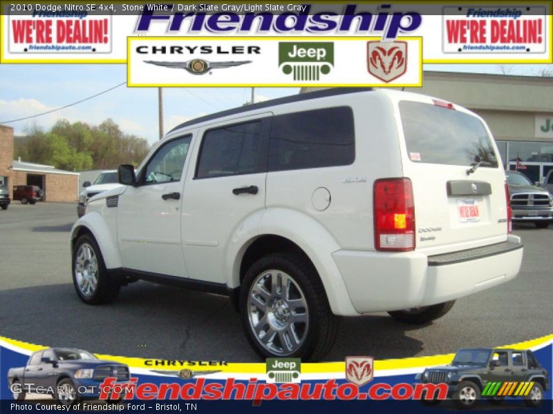 Stone White / Dark Slate Gray/Light Slate Gray 2010 Dodge Nitro SE 4x4