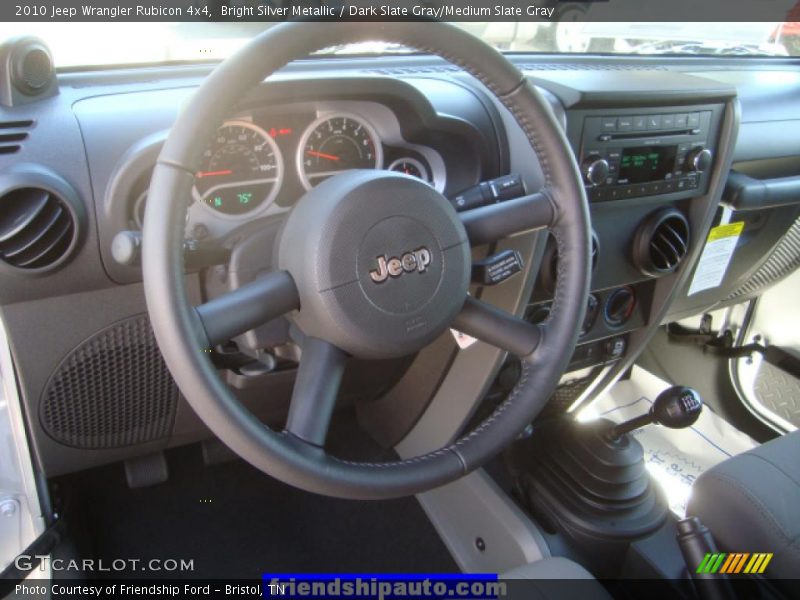 Bright Silver Metallic / Dark Slate Gray/Medium Slate Gray 2010 Jeep Wrangler Rubicon 4x4