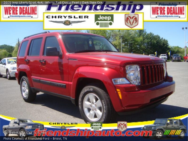 Inferno Red Crystal Pearl / Dark Slate Gray 2010 Jeep Liberty Sport 4x4